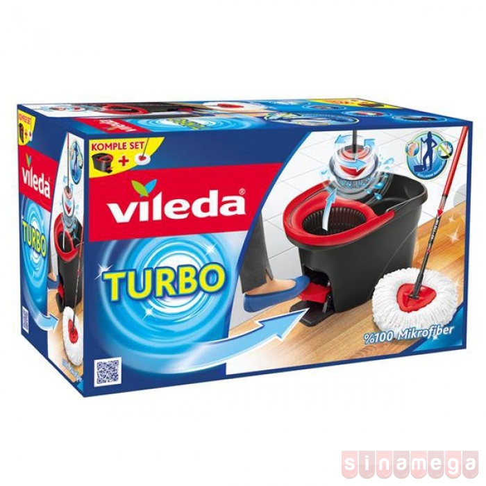 Vileda Turbo Easy Wring and Clean Pedallı Temizlik Seti - Sinamega.com